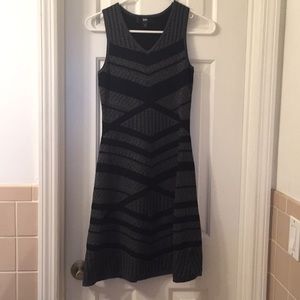 Black and gray cotton dress